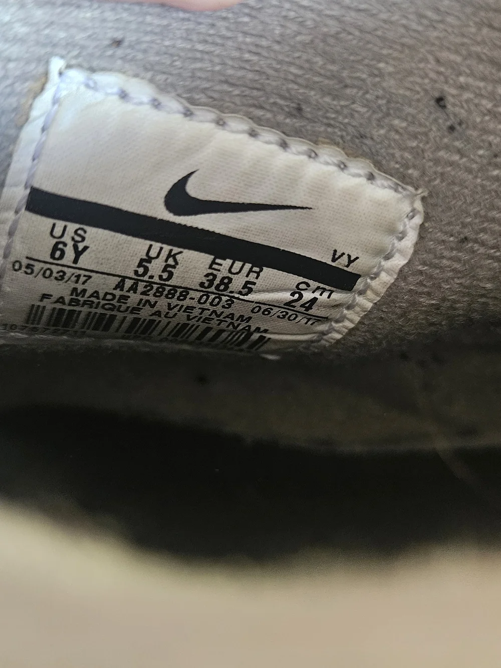 Nike Kids Grey and Black Air Sneakers
